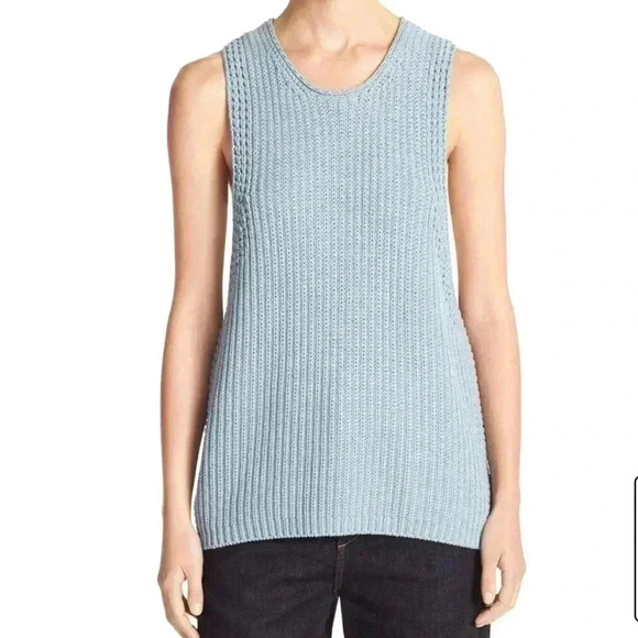 Vince Knitted Scoop Neck Sweater Tank Size M - Picture 1 of 8